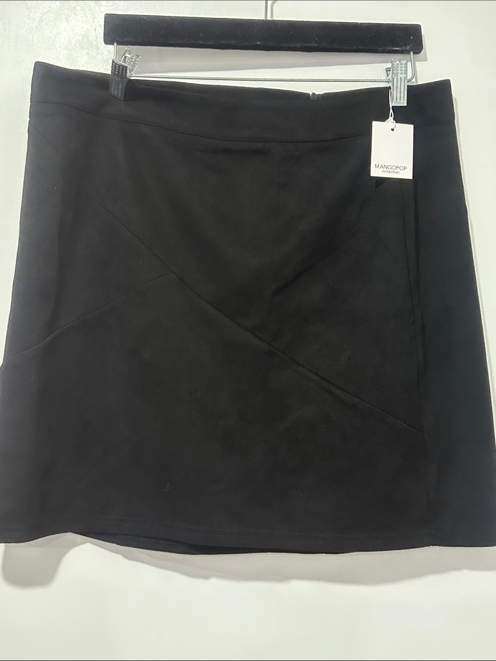Mango Pop Black Panel A-Line Mini Skirt
